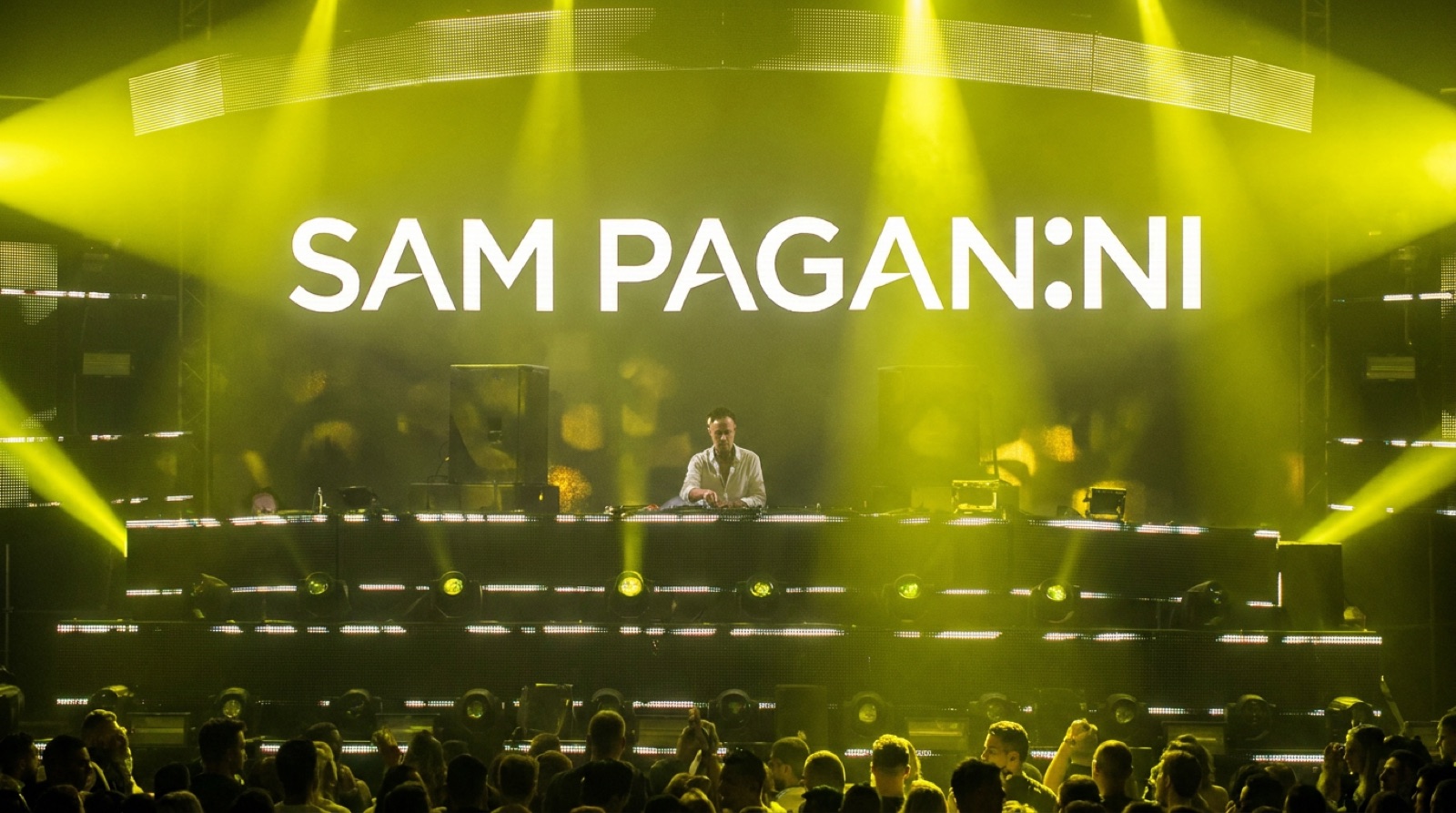 Sam Paganini on stage at Tomorrowland 2019.